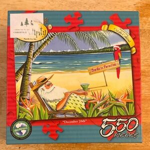 Santa in Paradise 550-Piece Puzzle by Serendipity